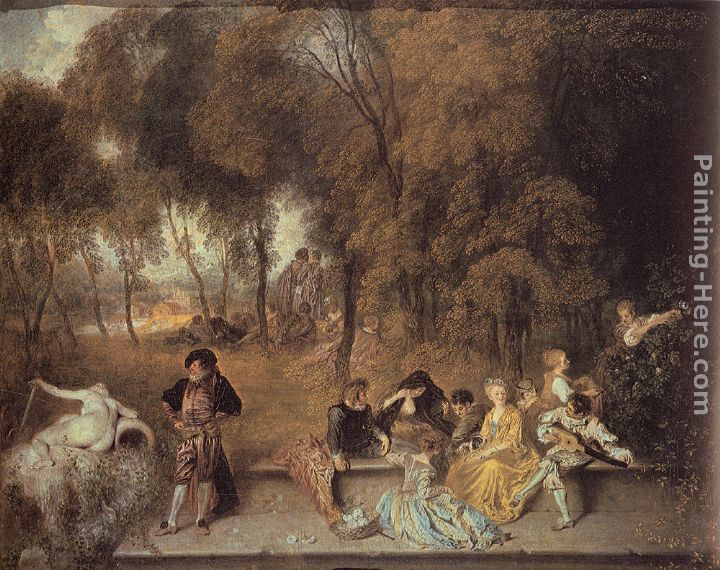Jean-Antoine Watteau Reunion en plein air